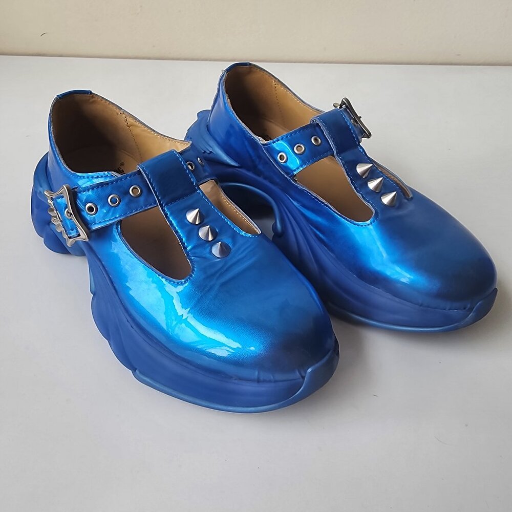 John Fluevog Soul Speed Sparky Blue, size 7